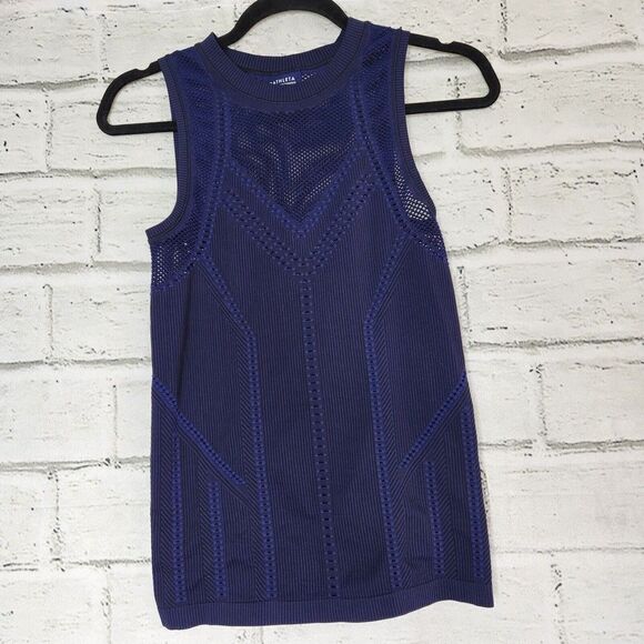 ATHLETA Oxygen Sleeveless Tank Sz XS Purple Work Travel Workout Seamless #556414 - Picture 1 of 9